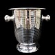 A silver plated French art deco champagne cooler. H. 22,8 cm. Diam 21,2 cm.France around ...