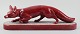 Paul Milet for 
Sevres, France. 
Large Art Deco 
fox in glazed 
ceramics. 
Beautiful red 
...