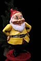 Old painted terracotta figure of "Happy" from the 7 little dwarfs. Height: 27cm.
