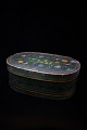 Antique Swedish 19th century oval wooden box with lid ...