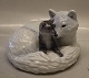 0443 RC Arctic fox with puppy 14 x  20 cm (1249443) Allan Therkelsen, Motherly Love Royal ...