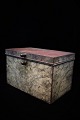 Old French metal box with fine old original marbled gray ...