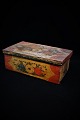 Old Swedish painted wooden box with lid and fine patina...