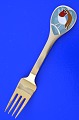 A. Michelsen 
Christmas 
cutlery, gilded 
sterling silver 
with enamel 
motif.  
Christmas fork 
from ...
