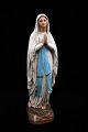 Decorative, old French Madonna figure in painted plaster ...