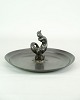Dish, designed by Just Andersen with a motif of a mermaid figure in disco metal from the 1930s. ...