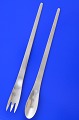 Georg Jensen Steel flatware, "AJ" Design Arne Jacobsen. AJ Salad set, AJ Salad spoon length ...