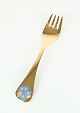 Georg Jensen 
Annual fork 
with motif of a 
flower called 
Forget-me-not 
from year 1983 
is made of ...