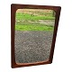 Small mirror in teak wood frame. Danish modern from the 1960s. Nice in the wooden frame, but ...