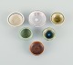 Swedish studio 
potters, six 
miniature 
bowls.
Late 1900s.
Different 
shapes and 
glazes.
In ...