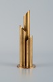 Ystad Metall, 1970s, brass vase for 3 flower stems.Measurements: H 19.5 x D 6.5 ...