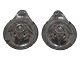 Small pewter candle light holders from the Christmas 1922.Measures 8.0 by 6.7 ...
