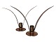Ystad-Metall Sweden, pair of The Lily brass candle light holders.Designed by Ålenius Björk ...
