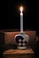 Old Aluminia 
faience 
Christmas heart 
in blue for 
small candle. 
H:7,5 cm. Is 
complete and in 
...