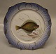 1212-3002 Fish 
Platter 24 cm 
Pleuranectes 
plattessa 
(European 
plaice) Painted 
like Fauna 
Danica ...