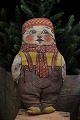 Old fabric doll of a little boy with straw filling.Height: 22cm.
