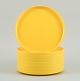 Massimo 
Vignelli for 
Heller, Italy.
A set of 8 
plates in 
yellow ...