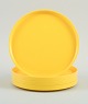 Massimo 
Vignelli for 
Heller, Italy.
A set of 4 
plates in 
yellow ...