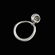 Georg Jensen. 18k White Gold Dangle Ring with 0.07ct. diamond - Cave.Ball with a Brilliant cut ...