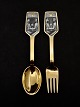 A Michelsen 
Christmas spoon 
and fork 1973 
sterling silver 
subject no. 
521617