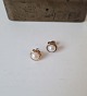 Pair of vintage ear rings in 8 kt gold with Akoya pearls Stamp: 333 Diameter 8.5 mm.