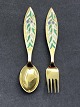 A Michelsen 
Christmas 
spoon/fork 1970 
gold-plated 
sterling silver 
item no. 522388