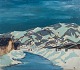 Unknown artist.Landscape lot from Narsarssuak in Greenland.Oil on board.Signed in monogram ...