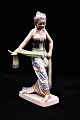 Dahl Jensen porcelain figurine of a Javanese Dancer. H:24,5 cm. Decoration number: 1114. 2.sort. ...