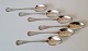 Set of 6 
dessert spoons 
in silver from 
the mid-19th 
century 
Stamped 
Jorgensen - 
provincial ...