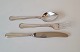 Double fluted 
children's 
cutlery set in 
silver from 
Horsens Silver 
Stamped the 
three towers - 
...