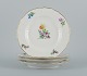 Royal 
Copenhagen 
Saxon Flower. 
Four dinner 
plates in 
hand-painted 
porcelain with 
flowers and ...