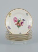 B&G, Bing & 
Grondahl Saxon 
flower.
six cake 
plates 
decorated with 
flowers and 
gold ...