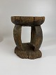 Stool, Africa, 20th century. The stool is cut in one piece and an upper and lower part, ...