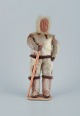 Greenlandica. Wooden figure. Inuit in traditional clothes.Approx. 1960s/70s.In perfect ...