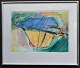 Moe, Odd (1944 - ) Denmark/Norway: Composition. Watercolor on paper. Signed 1989. 35 x 51 ...