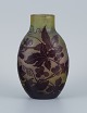 Émile Gallé (1846-1904), France. Vase in mouth-blown art glass with purple foliage in ...