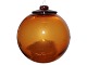Kastrup Holmegaard caramel color glass ball for hanging or to put on top of a vase.These ...
