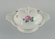 Meissen, large round tureen with lid. Hand painted with flowers.