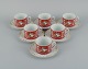 Rosenthal, a set of six pairs of coffee cups and matching saucers with Christmas 
motifs.