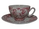 Bjorn Wiinblad Midsummer Nights Dream, red coffee cup and saucer.Made at Nymolle ...
