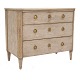 Gustavian chest of drawers with gilt canted fluted side postsSweden circa 1780H: 84cm. Top: ...