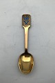 Anton Michelsen Commemorative Spoon Gilt Sterling Silver from 1970.Commemorating Queen ...