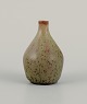 Carl Harry Ståhlane (1920-1990) for Rörstrand, miniature vase with mottled glaze in earth ...