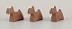 Stig Lindberg (1916-1982), three "Scottish" dogs in stoneware for Gustavsberg.Approx. The ...