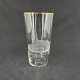 Height 14 cm.Fine water glass from Fyens or Kastrup Glasværk with an etched motif of ...