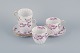 Tuscan, England, Bone China. Four sets of large coffee cups and  saucers 
decorated with butterflies and cherry blossoms.