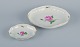 Meissen, Germany, Pink Rose, two porcelain bowls hand painted with motif of pink 
roses.