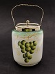 Biscuit bucket opaline glass with grape decoration item no. 525885