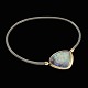 Frantz Hingelberg. 18k Gold & White Gold Necklace with large Opal Pendant.Designed and crafted ...
