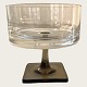 Rosenthal glass, Berlin, Champagne bowl, Clear with smoke-colored base, 9.5 cm high, 9 cm in ...